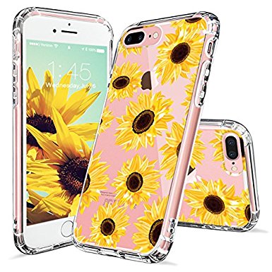 iPhone 7 Plus Case, iPhone 8 Plus Case, iPhone 7 Plus Case for Women, MOSNOVO Floral Flower Sunflower Pattern Clear Design Case with TPU Bumper Cover for iPhone 7 Plus (2016) / iPhone 8 Plus (2017)