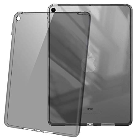 HBorna Soft TPU Case for iPad 9.7 2018/2017 Model, Ultra Slim Transparent Flexible Rubber Silicone Gel Scratch Resistant Back Cover Skin for Apple iPad 9.7 Inch 5th 6th Generation - Taupe