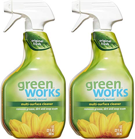 Green Works All-Purpose Cleaner - 98% Naturally Derived - Original , Pack of Two, 64 oz Total