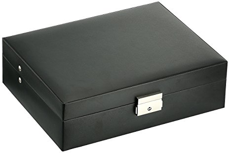 Watch Box Storage Case Leather For 10 Watches With Lined Pocket