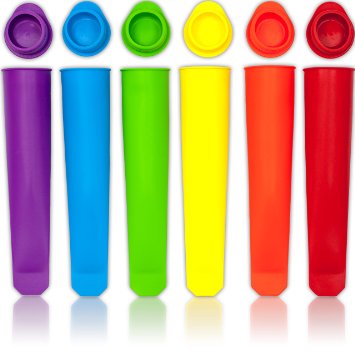 Natures Kitchen - Silicone Popsicle Molds  Ice Pop Molds - Set of 6 Tubes