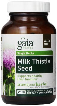 Gaia Herbs Milk Thistle Seed Liquid Phyto-Capsules, 120 Count