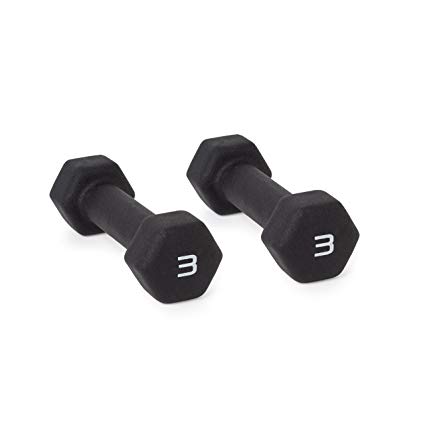 CAP Barbell Neoprene Coated Dumbbell, Black, Pair