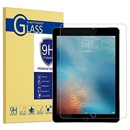 Famavala Tempered Glass Screen Protector for iPad 9.7" (2017) / iPad Pro 9.7 / iPad Air 2 / iPad Air Tablet [9H Hardness] [Premium Clarity] [Scratch-Resistant]