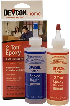Devcon Epoxy, 2 Ton Epoxy, 4.25 Ounce each, 2 Bottles