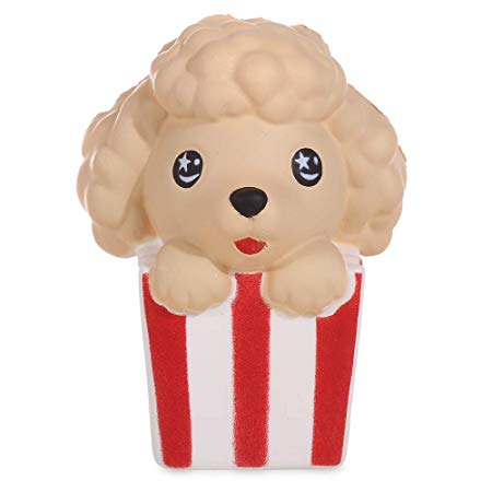 Anboor 4.3" Squishies Dog Popcorn Kawaii Slow Rising Scented Squishies Stress Relief Kid Toys Decorative Props