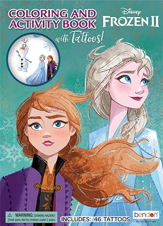 Disney Frozen 2 48-Page Color and Activity Book with Temporary Tattoos 45821