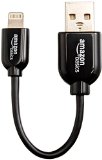 AmazonBasics Apple Certified Lightning to USB Cable - 4-Inches 10 Centimeters - Black