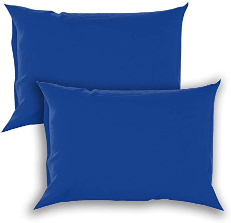 College Colors Pillowcases 100% Brushed Microfiber, Hypoallergenic Pillow Cover - Dorm Bedding Soft, Stain, Fade and Wrinkle Resistant (Standard 20"x30" - 2 Pack, PMS Blue 287)