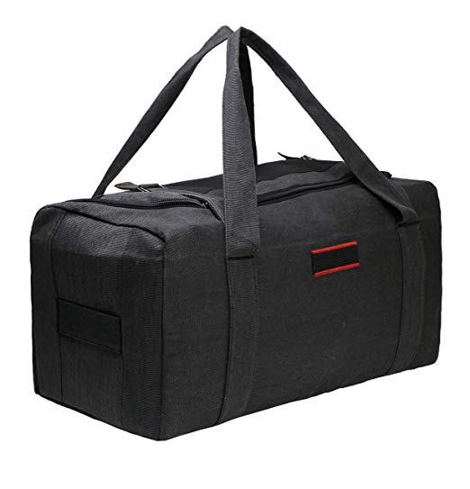 Zatous Oversized Canvas Travel Duffel Bag Outdoor Sports Duffels Weekend Bag