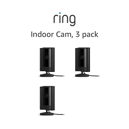 All-new Ring Indoor Cam (2nd Gen) | latest generation, 2023 release | 1080p HD Video & Color Night Vision, Two-Way Talk, and Manual Audio & Video Privacy Cover | 3-pack, Black