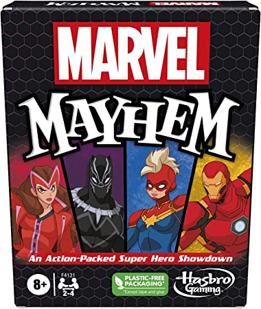 Marvel Mayhem-Card Game, Featuring Marvel Super Heroes, Fun Game for Marvel Fans Ages 8 , Fast-Paced, Easy-to-Learn Game for 2-4 Players