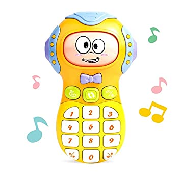 METRO TOY'S & GIFT New Smart Musical Changing Face Mobile Phone for Kids, Early Education Toys with Music and Light (Random Colour)
