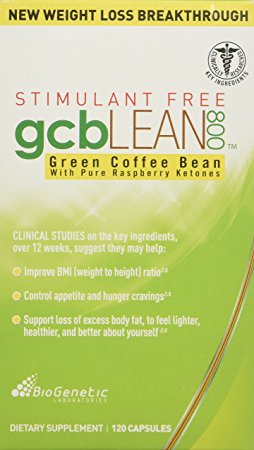 BioGenetic Laboratories gcbLEAN800 Green Coffee Bean with Raspberry Ketones -- 120 Capsules
