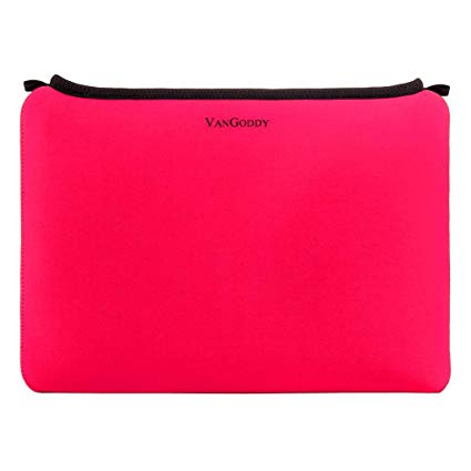 Ultra Light Weight Open Mouth Type Neoprene 15" 15.6" Laptop Sleeve Cover Holder Pouch (Magenta)