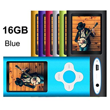 G.G.Martinsen Mini Usb Port Slim 1.78 LCD MP3/MP4 16 GB Portable MP3Player , MP4 Player , Video Player , Music Player (Blue 5)