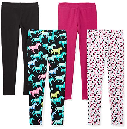 Spotted Zebra Girls' 4-Pack Leggings