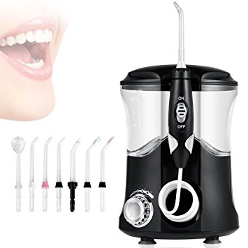 Greatever Professional Water Dental Flosser for Teeth & Braces, Home & Travel Oral Care Irrigator with 7 Multifunctional Tips, 10 Pressure Settings, 600ml Capacity for Adults & Kids