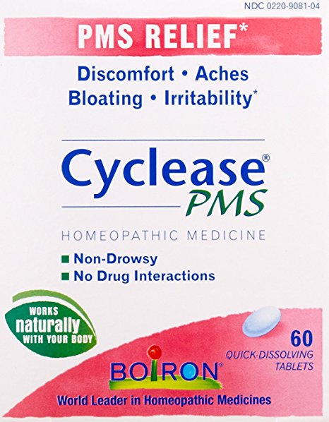 Boiron Homeopathic Medicine Cyclease PMS Tablets for PMS Symptom Relief, 60-Count Box