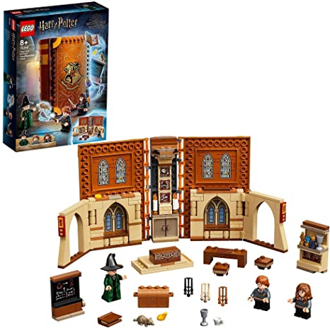 LEGO 76382 Harry Potter Hogwarts Moment: Transfiguration Class Building Set, Collectible Book Toy, Travel Case, Portable Playset
