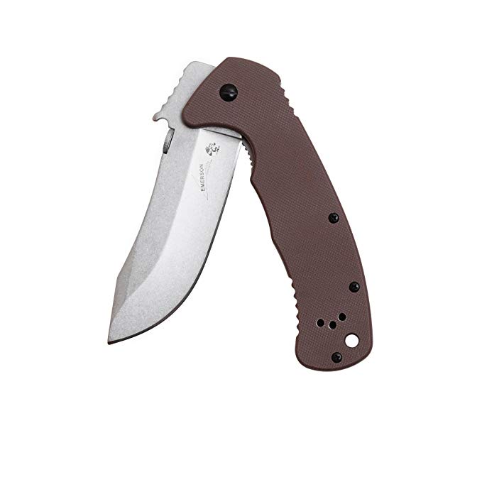 Kershaw-Emerson CQC-11K Pocket Knife (6031) Offers Hefty 8Cr14MoV Stainless Steel Tanto Blade with Wave Opening Feature, Reversible Clip, Secure Lock and Durable Construction; 5.8 oz.