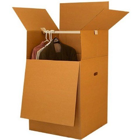 UBOXES Space Saving Wardrobe Moving Boxes 20 x 20 x 34 Inches Moving Boxes, 1-Pack, Kraft/Corrugated (BOXMINIWAR01)
