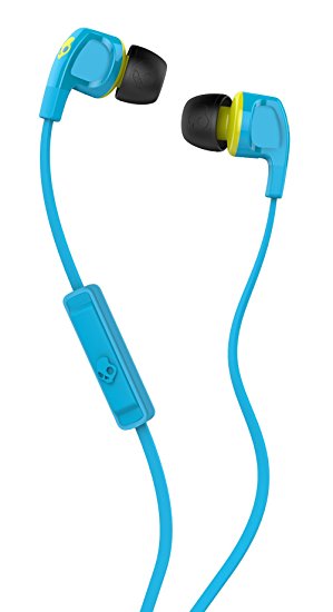 Skullcandy S2PGFY-327 Smokin' Buds 2 with Mic1 Earphones/Earbuds Stereo Headphone - Hot Blue/Hot Lime