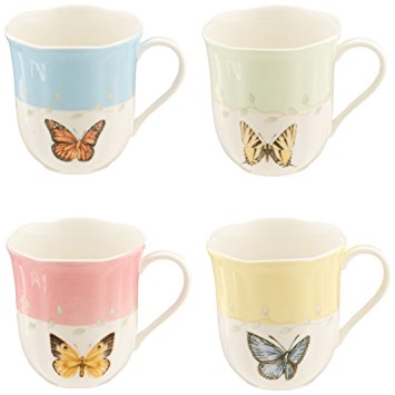 Lenox Butterfly Meadow Mugs, Set of 4