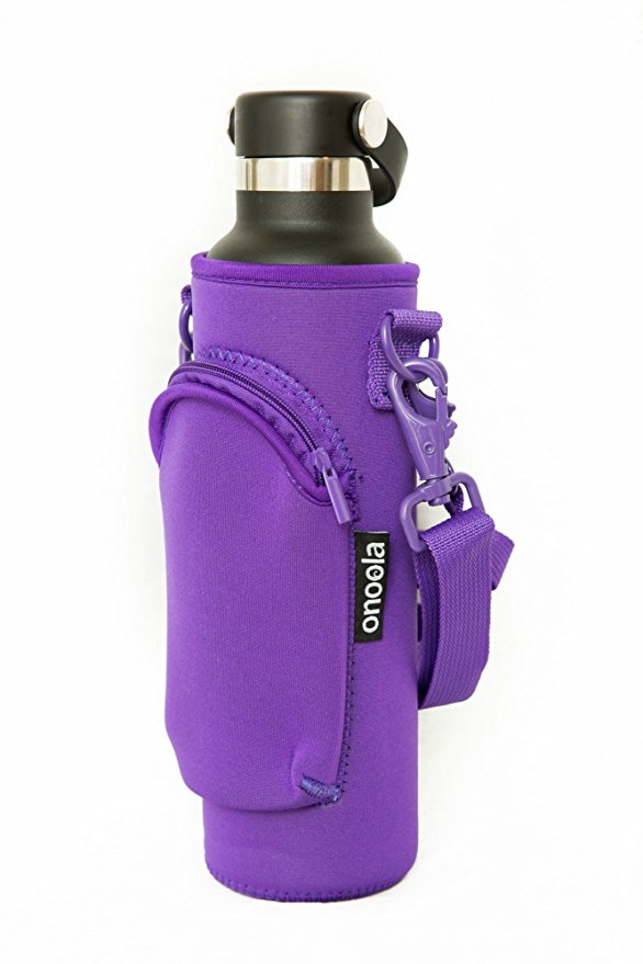 24oz Pocket Carrier for Hydro Flask Type Bottles with Adjustable Straps (Neoprene Sleeve/pouch)