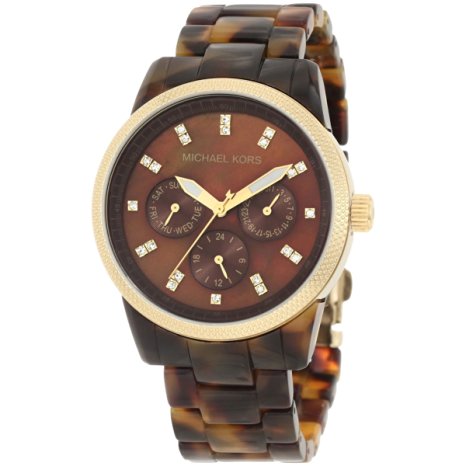 Michael Kors MK5038 Women's Chronograph Ritz Acrylic Tortoiseshell Bracelet Watch