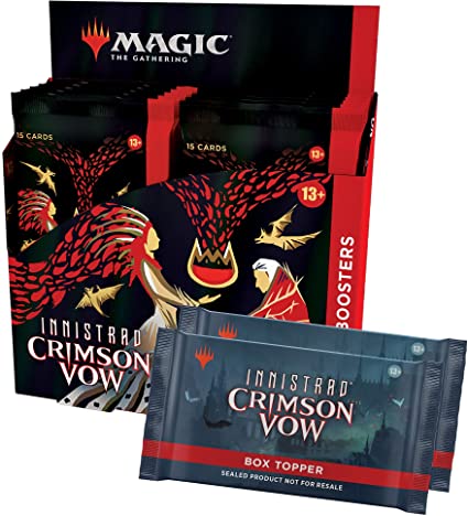 Magic: The Gathering Innistrad: Crimson Vow Collector Booster Box | 12 Packs   2 Dracula Box Toppers (182 Magic Cards)