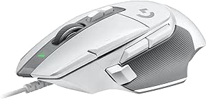 Logitech G G502 X Wired Gaming Mouse - LIGHTFORCE hybrid optical-mechanical primary switches, HERO 25K gaming sensor, compatible with PC - macOS/Windows - White