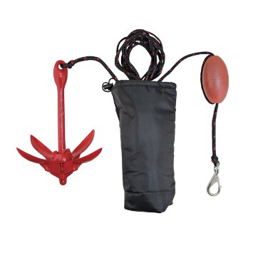 Extreme Max 3006.6548 BoatTector Complete PWC Anchor Kit with Rope / Marker Buoy / Storage Bag