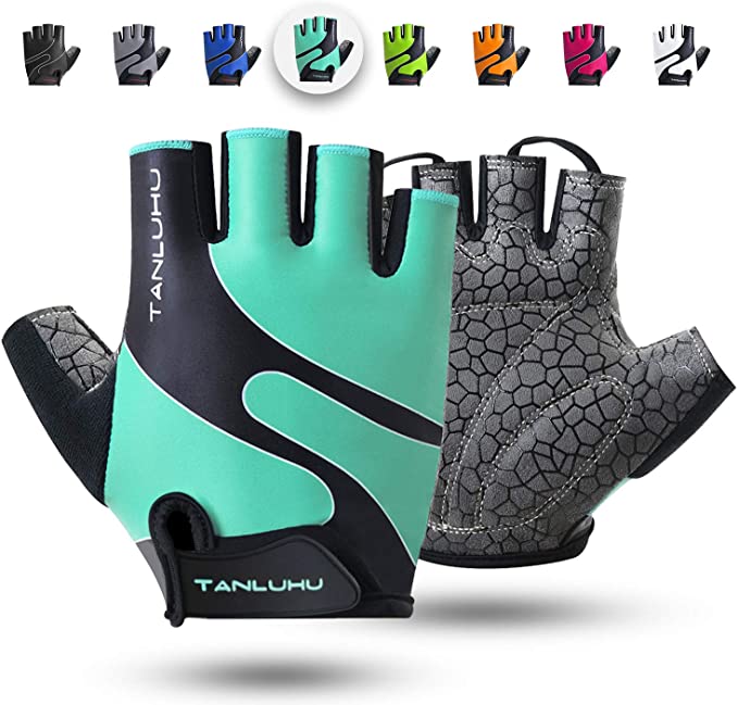 Tanluhu Cycling Gloves/Bike Gloves Half Finger Road Riding Gloves,Light Anti-Slip Shock-Absorbing Biking Gloves for Men and Women