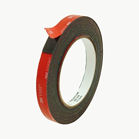 3M 5952 VHB Tape [45 mil/Heavy Duty mounting]: 1/2 in. x 15 ft. (Black)