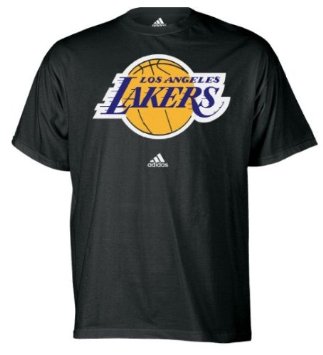 Los Angeles Lakers Adidas Primary Logo Black T Shirt