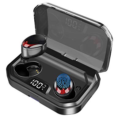 COULAX Latest Version 3000mAh high-capacity Wireless Earbuds,Bluetooth 5.0 Headphones 100H Play Time in-Ear Bluetooth Headset IPX7 Waterproof HiFi Stereo Sound Built-in Mic with Portable Charging Case