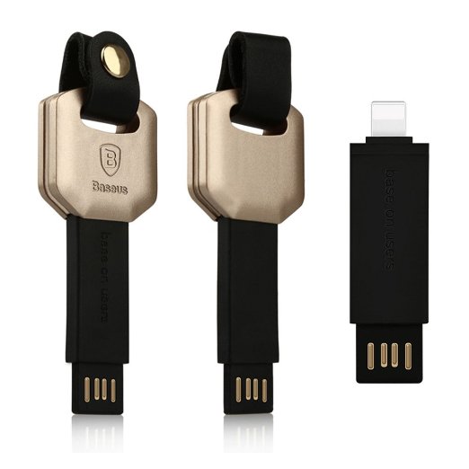 Baseus Lightning Keychain Cable Portable 70mm USB Key Charger Data Cable for iPhone 6 / 5C iPad mini /iPod Touch