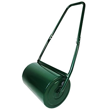 Oypla Galvanised Garden Steel Lawn Roller 30 Litre Drum Scraper Bar & Collapsible Handle Create a Lawn Worthy of a Bowls Green