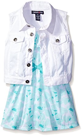 Limited Too Girls' Printed Sundress and Twill Vest Set