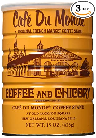 Cafe Du Monde Coffee Chicory, 15-Ounce (Pack of 3)