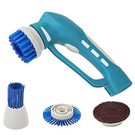 Electric Cleaning Brush Power Spin Scrubber Brushes for Bathroom Tubs Sinks Baseboards Fiberglass Shower Enclosures Shower Door Tracks Porcelain and More