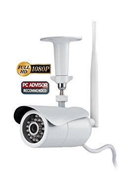 [New Version] UCam247 Full HD Outdoor WiFi Home Security Camera, all-in-one weatherproof 1080p CCTV camera, built-in Cloud DVR and infrared night vision, iOS and Android apps, UCam247-HDO1080Plus