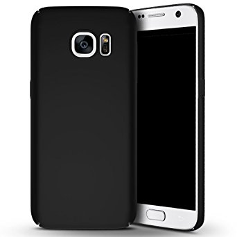 Galaxy S7 Case, Yihailu Smoothly Frosted Matte Shield Hard Cover Skin Shockproof Ultra Thin Slim Case Full Body Protective Scratch Resistant Slip Resistant Cover for Samsung S7 (Silky Black)