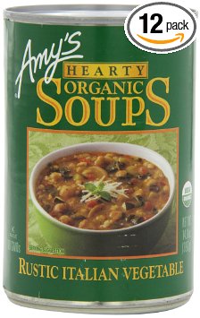 Amy's Hearty Organic Soups, Rustic Italian Vegetable, 14.0 Ounce (Pack of 12)