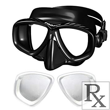 Promate RX Snorkeling Purge Mask with Prescription Lens Available for Snorkel Scuba Dive