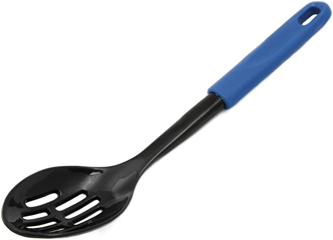 Chef Craft Basic Nylon Slotted Spoon, 6, Blue/Black