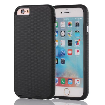 iPhone 6 Case,iPhone 6S Case,BENTOBEN iPhone 6 Cases 2 Piece Hard PC Shell Rugged Silicon Bumper Hybrid Dual Layer Shockproof Cover for Apple iPhone 6 6S 4.7 inch,Black