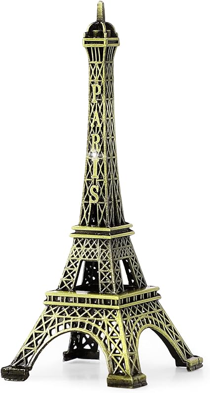 uxcell Eiffel Tower Statue Decor Mini Metal Eiffel Tower Model Figurine for Souvenirs, Cake Table Decor, Gifts, Party, Home Decoration(10cm/4 inch)