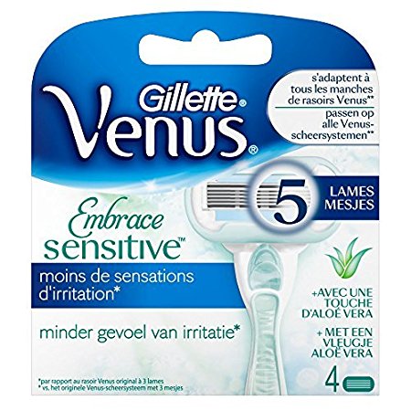 Venus Gillette Embrace Sensitive Razor Blades, Pack of 4 by Venus